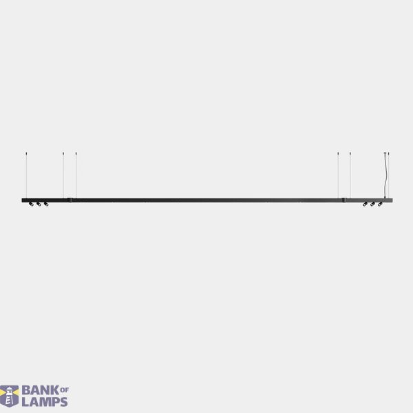 Lineal lighting system Apex Lineal Pendant 4190mm 6 Spots 30mm 79W LED warm-white 3000K CRI 90 ON-OFF Black IP20 6873lm image 1