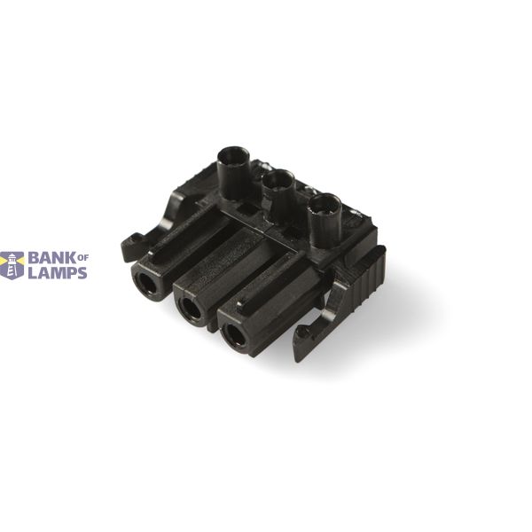 Coupler 3p socket str-rel, narrow, blk image 1