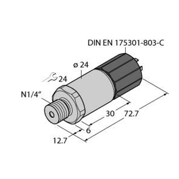 Pressure Transmitter With Voltage Output (3-Wire)   PT500PSIG-2003-U3-DC95 image 1