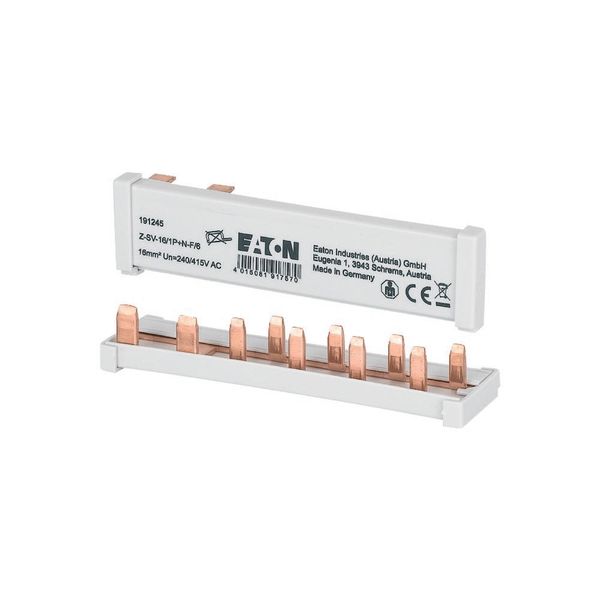 Z-SV-16/1P+N-F/6 Busbar, 1Ph, 16qmm, 6 module image 3