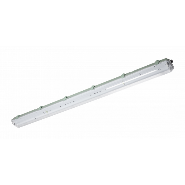 Hermetic luminaire HELIOS BIS, for T8 LED single-sided power supply, G13, IP65, AC220-240V, 2x150cm, ABS/PS image 1