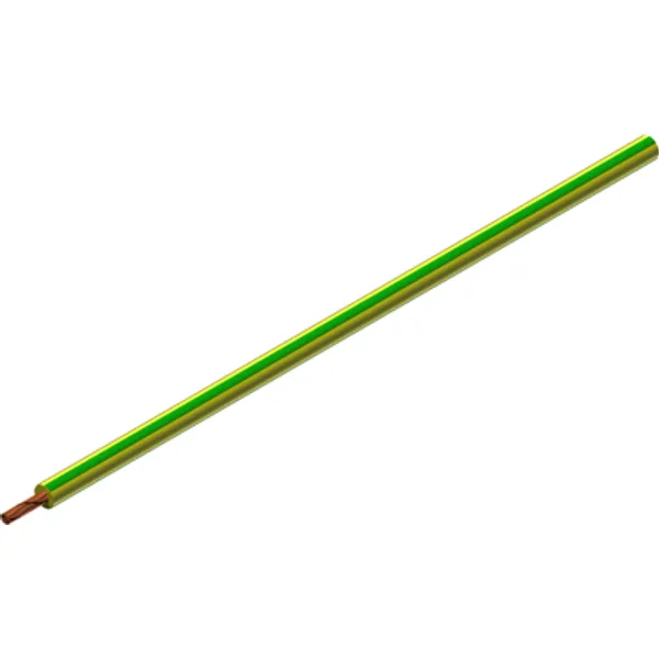 Silicone-switching strand, extremely flexible, halogen free, Cableline, 0.75 mm², 196 x 0.07 mm, green/yellow, outer Ø 2.7 mm, 61.7553-10020 image 1