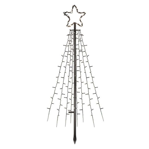 LED Christmas tree metal, 180 cm, outdoor and indoor, cold white, timer image 1