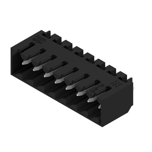 PCB plug-in connector, male header, closed side, THT/THR solder connection, 3.50 mm, Number of poles: 8, 180°, Solder pin length (l): 1.5 mm, tinned, black, Box image 3