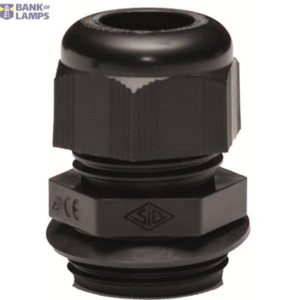 Cable Gland with slats ATEX EXE Polyamide 66 3/8NPT Reductor Black RAL image 1