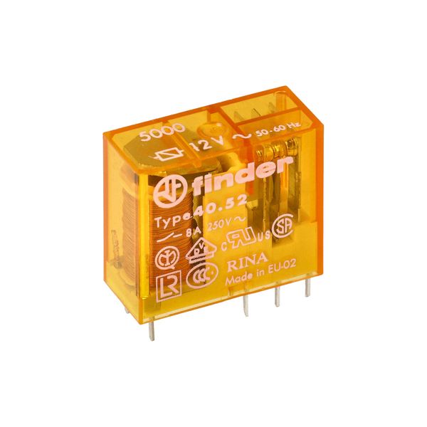 PCB/Plug-in Rel. 5mm.pinning 2CO 8A/48VAC/Agni+Au (40.52.8.048.5000) image 5