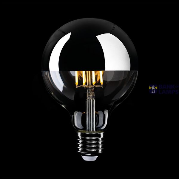 LED Silver Half Sphere Globe Light Bulb G125 7W 650Lm E27 2700K Dimmable - A05 image 2