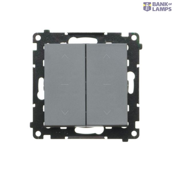 Three position (1-0-2) blind control double switch, 10A, quick connection, graphite mat image 1