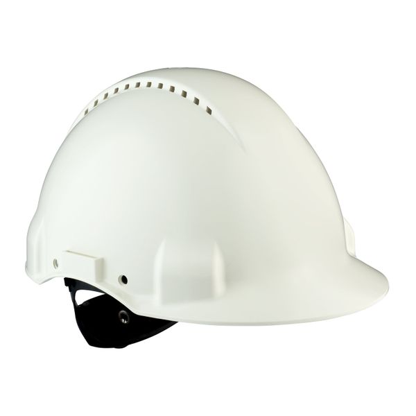 3M™ Hard Hat, Uvicator, Ratchet, Ventilated, Plastic Sweatband, White, image 5