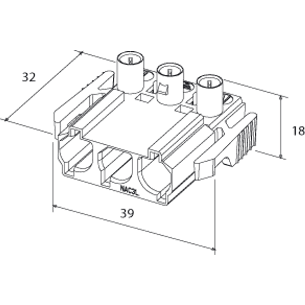 Coupler 3-p plug, grey image 4