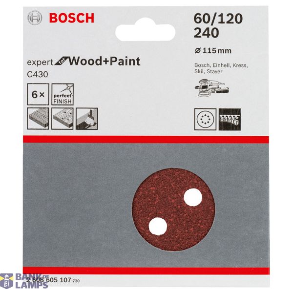 C430 sanding sheet, pack of 5 60; 120; 240 image 2