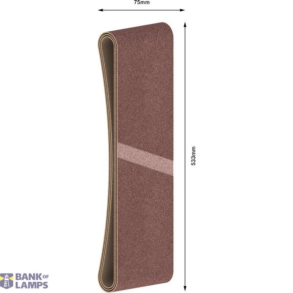 3-piece X440 sanding belt set 75 x 533 mm, 60 image 2