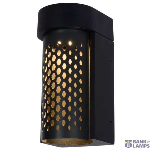 Lucide KIRAN - Wall light Outdoor - LED - 1x10W 2700K - IP65 - Black image 1
