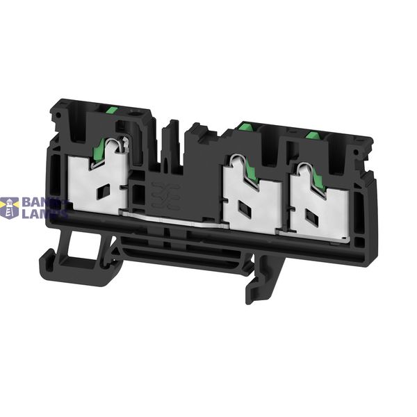 Feed-through terminal block, SNAP IN, black, 4 mm², 32 A, 1000 V, Numb image 1