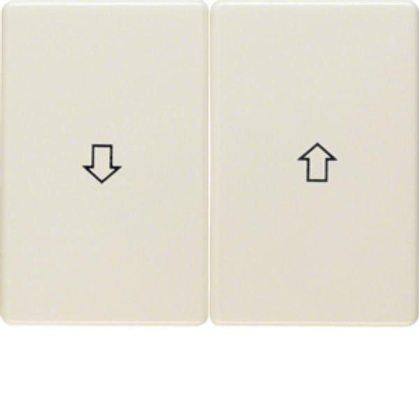 Rockers with imprinted symbol arrow, Arsys, white glossy image 2