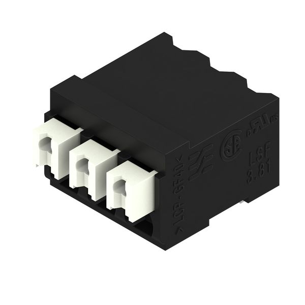 Printed circuit board terminals, 3.81 mm, Number of poles: 3, 90°, Solder pin length (l): 1.5 mm, black, PUSH IN with actuator, Clamping range, max. : 1.5 mm², Tape image 2