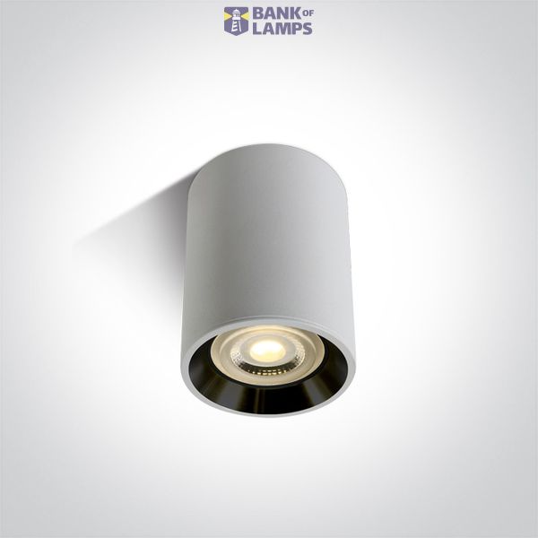 WHITE GU10 10W BLACK REFLECTOR DARK LIGHT image 1