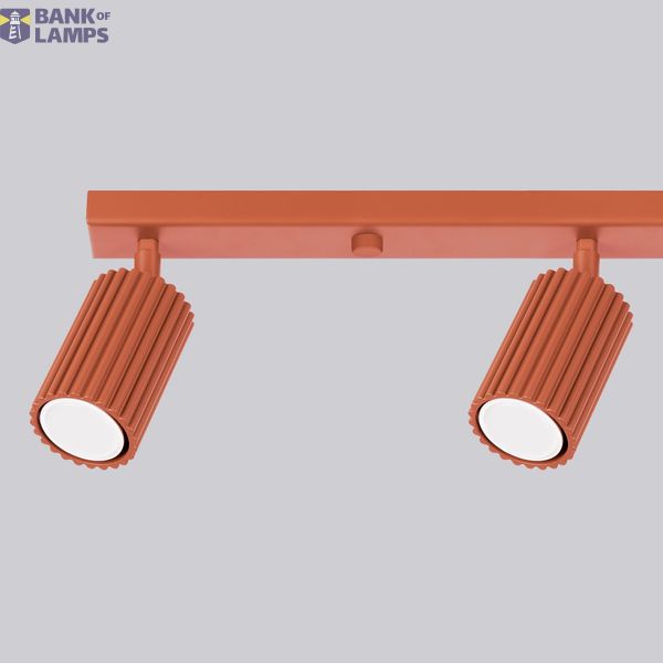 CEILING LAMP WITH SPOTLIGHTS ON A RED CARBON STRIP 4XGU10 image 11