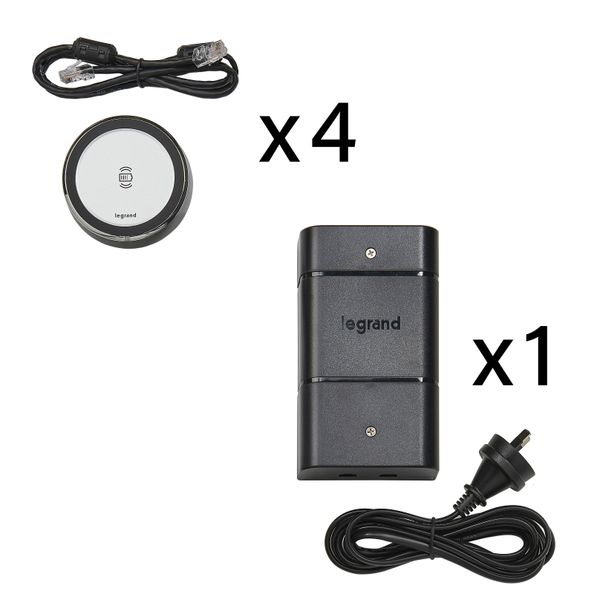 KIT 4 WIRELESS CHARGERS ALU 15W TO CONNECT 2P AU CH PLUG image 1