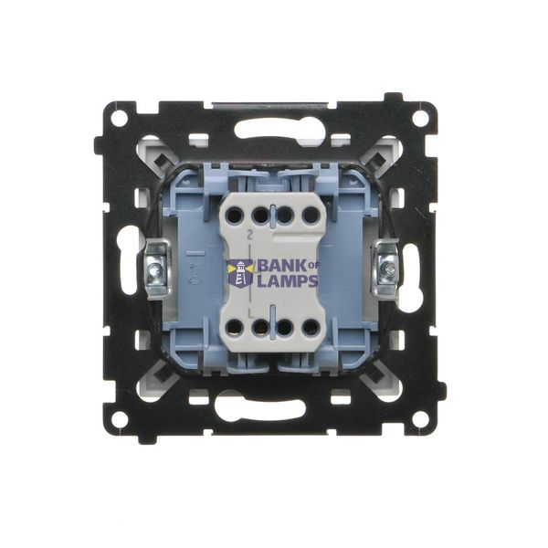 Single button for switches and push buttons, matt aluminum image 1