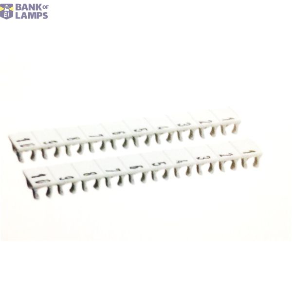 Marked Label for terminal blocks 2.5 mmÂ² screw models, 10 plastic labe XW5T0068A image 1
