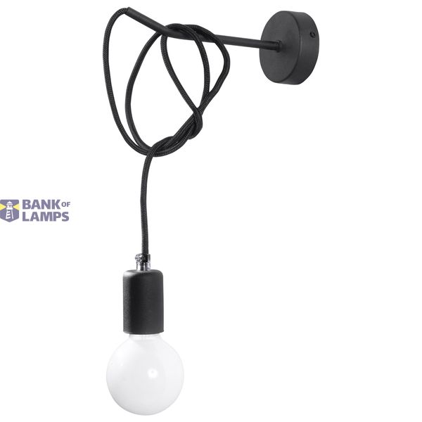 WALL LAMP EDISON BLACK E27 1X60W IP20 image 6