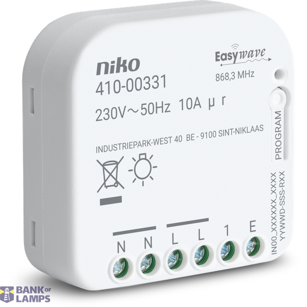 RF receiver, 230 V, N.O. contact, flush mounting image 1