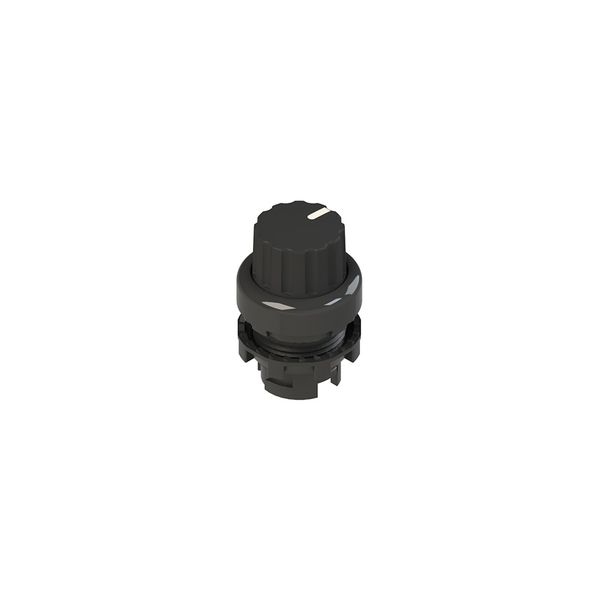 Knob selector, 3 positions black with marking image 2