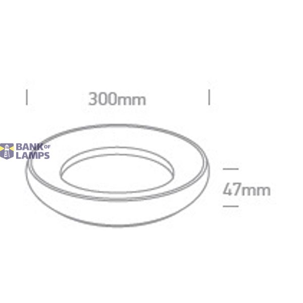 BLACK PLAFO 25W WW IP40 100-240V image 2
