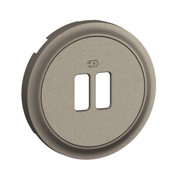 COVER PLATE USB CHARGER TITANIUM image 3