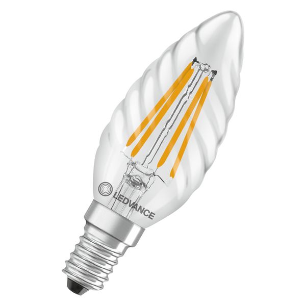 LED Classic BW 40 Filament P 3.4W 827 Clear E14 image 1