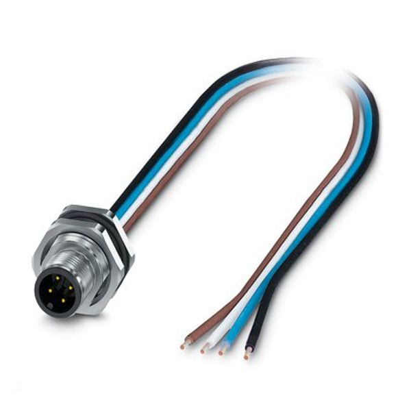 SACC-DSI-M12MS-4P-M16XL/0,5 - Device connector, rear mounting image 1