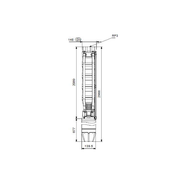 Submersible deepwell pump SP 46-16 Rp3&quot; 26 kW 3x380-415V 50Hz image 2