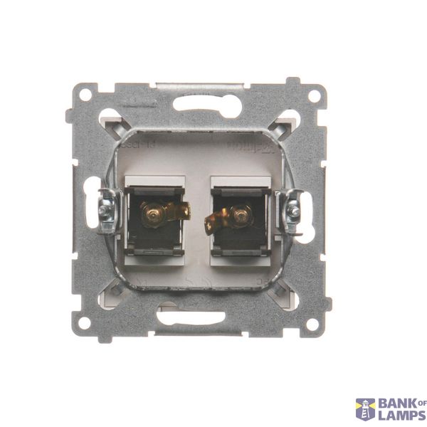 Single-pole switch + two-pole switch - 2 push buttons, 16AX, white matt image 1