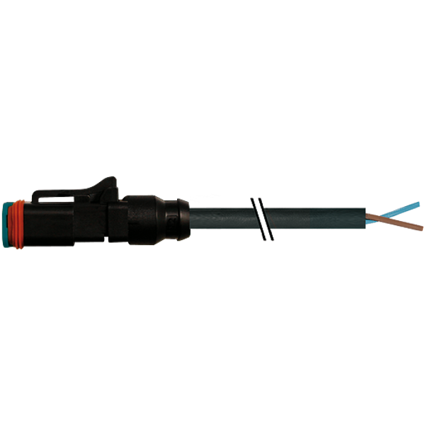 Valve plug MDC06-6s with cable Xtreme PUR/PVC 2x(1.5/0.75/0.5) bk 5m image 1
