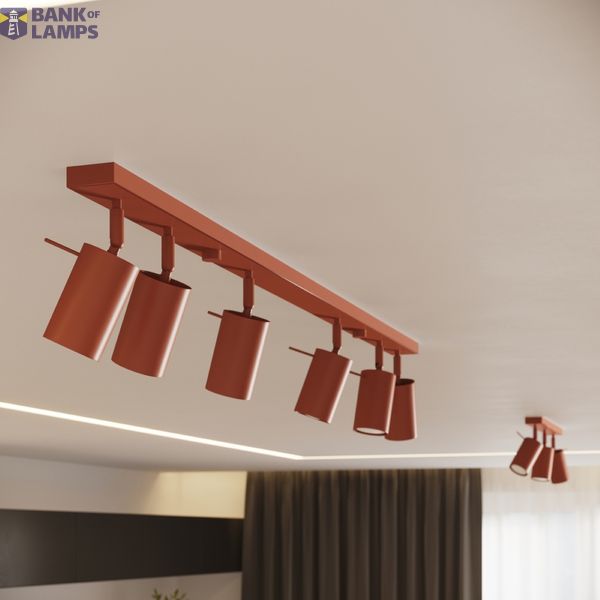CEILING LAMP RING 2 RED OCHRE 2XGU10 image 6