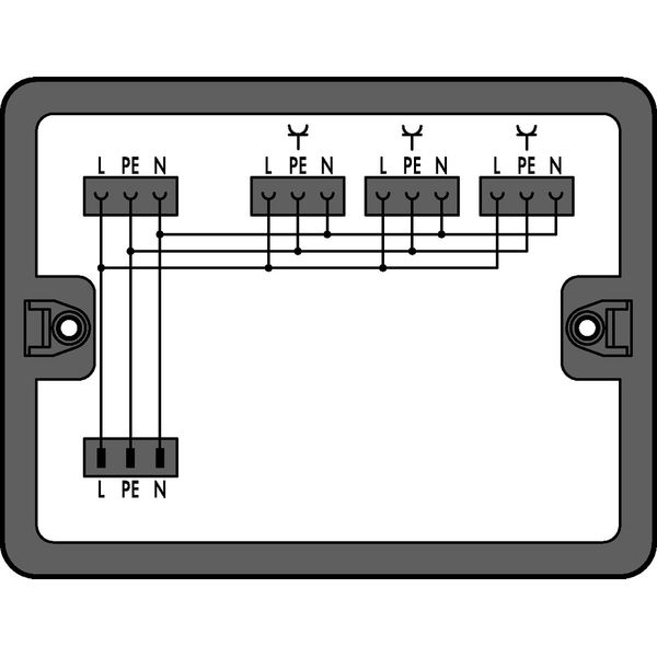 Distribution box Single-phase current (230 V) 1 input black image 1