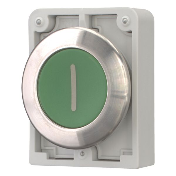 M30I-FDR-G-X1 Pushbutton, RMQ-Titan, flat, maintained, green, inscribed, Front ring stainless steel image 2