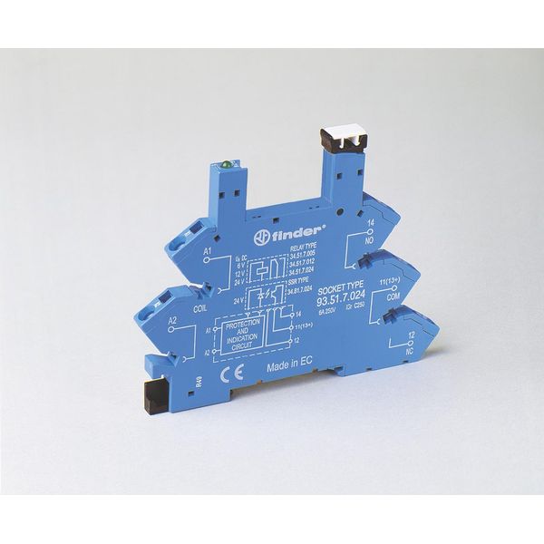Blue terminal connection foot 220–240VUC for 35mm rail, 34.51/81 (93.51.3.240) image 3