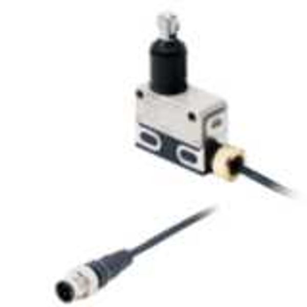 Limit switch, slim sealed, screw terminal, micro load, sealed roller p D4ER0044C image 2