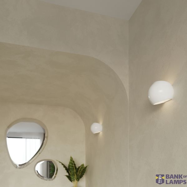 WALL LAMP VARNISHED GLOBE WHITE GLOSS E27 1X60W IP20 image 6