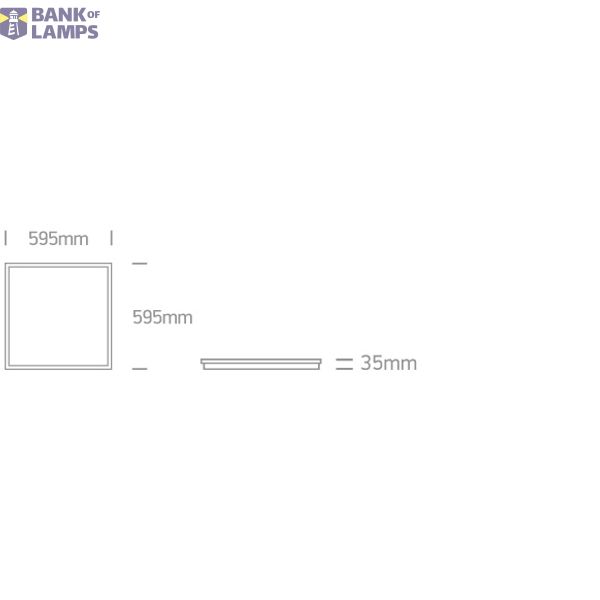 WHITE 40W CCTV 60x60cm RECESSED PANEL IP65 230V BACKLIT image 3