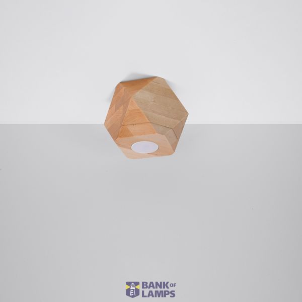 CEILING LAMP WOODY 1 NATURAL WOOD GU10 1X40W IP20 image 5