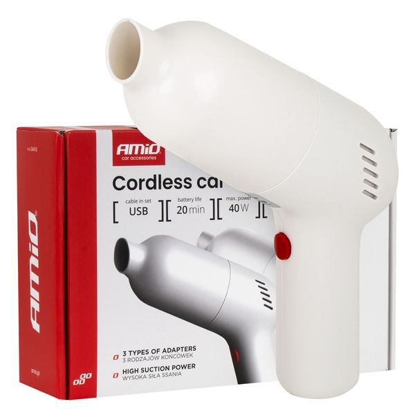 Cordless car vacuum cleaner40W 4,5kPa USB-C VC-07 HEPA AMIO-04415 image 1