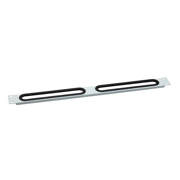 19''  PLAAT 1U KABEL GLAND GREY image 1