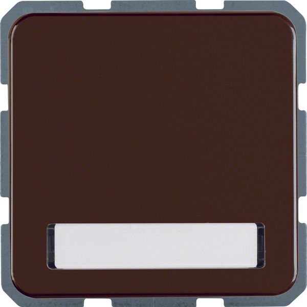 SCHUKO soc. out. hinged cover, splash-proteced flush-mtd IP44, brown g image 1