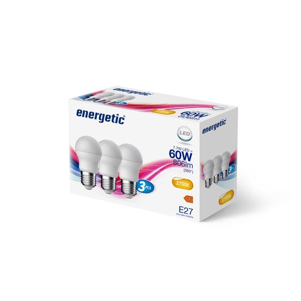 E27 | 3-pack | G45 | 2700 Kelvin | 806 Lumen image 2