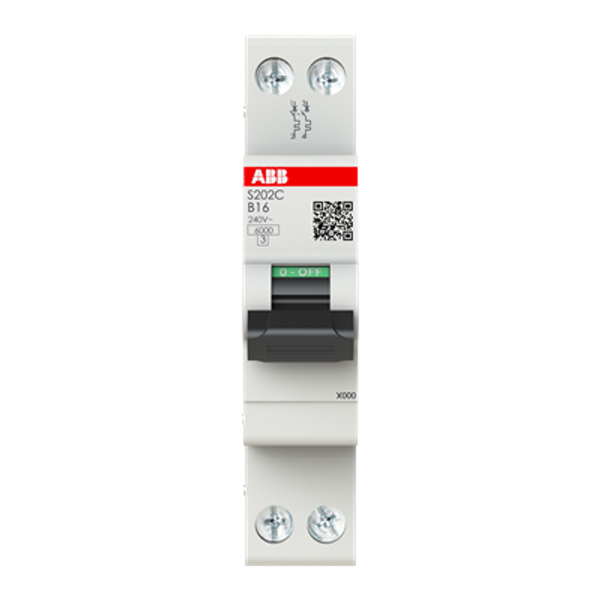 Miniature Circuit Breaker - S200C Enhancement - 2P - 16 A - B - (230 V) 6 kA image 1