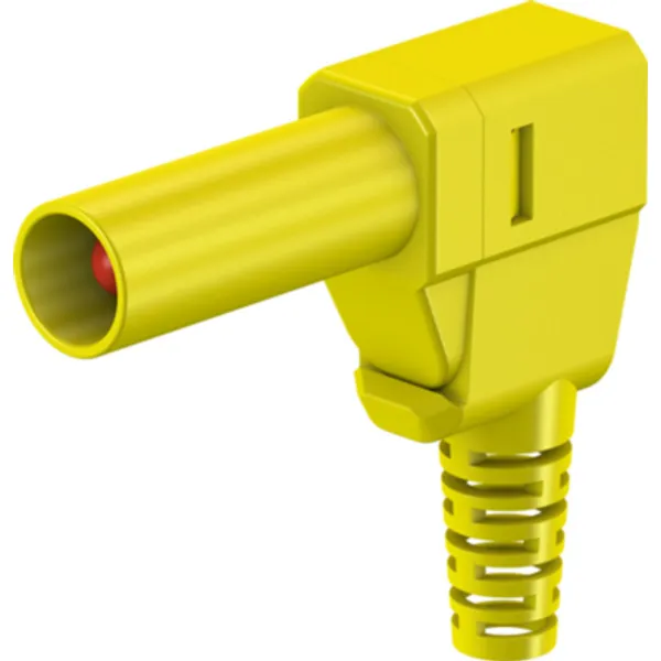 4 mm plug, solder connection, 2.5 mm², CAT II, yellow, 22.2667-24 image 1