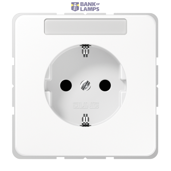 SCHUKO socket, 16 A 250 V ~, thermoplastic, CD series, alpine white image 1